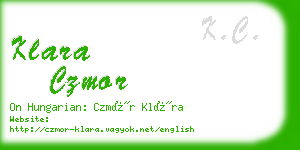 klara czmor business card